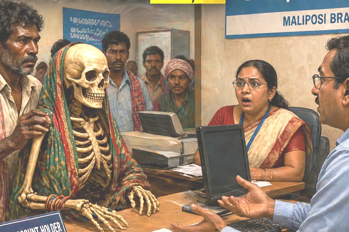 ரூ.20 ஆயிரம் பணமெடுக்க எலும்புக்கூட்டுடன் ...