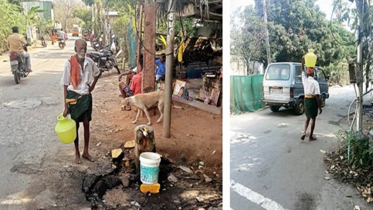 சென்னை சோழிங்கநல்லூர் பகுதியில் குடிநீர் ...