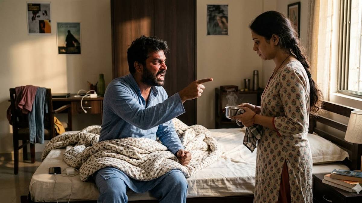 భార్య నిద్ర లేపిందని తుపాకీతో కాల్చుకుని భర్త ...