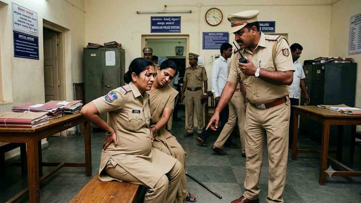 గర్భిణీగా వున్న మహిళా పోలీస్ కానిస్టేబుల్‌పై ఇనుప ...