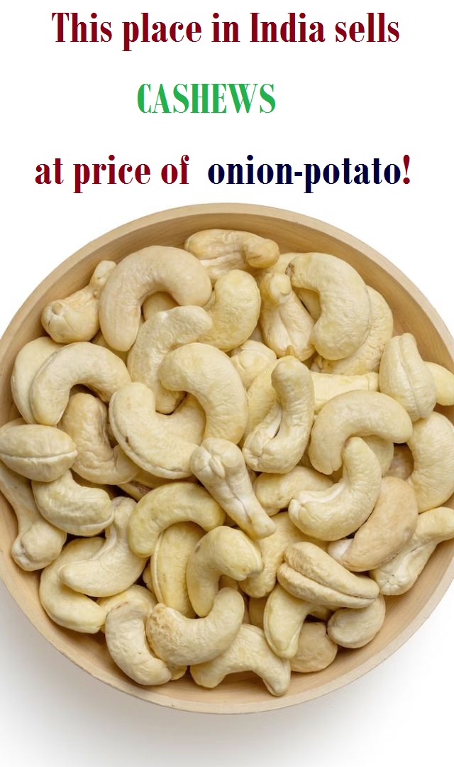 This place in India sells cashews at the price of onion-potato!
