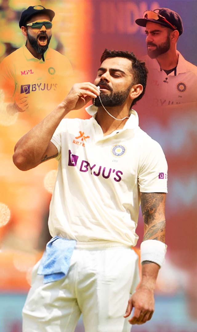 Virat Kohli's Test Average in different countries; averages just 35.61 in West Indies