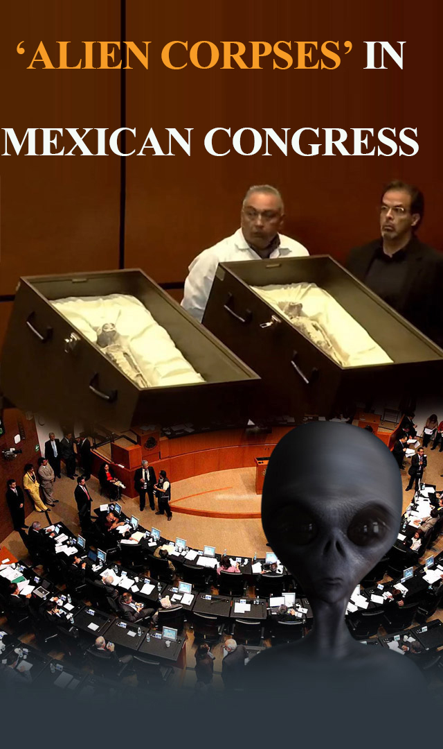 ‘Alien corpses’ exhibited in Mexican Congress