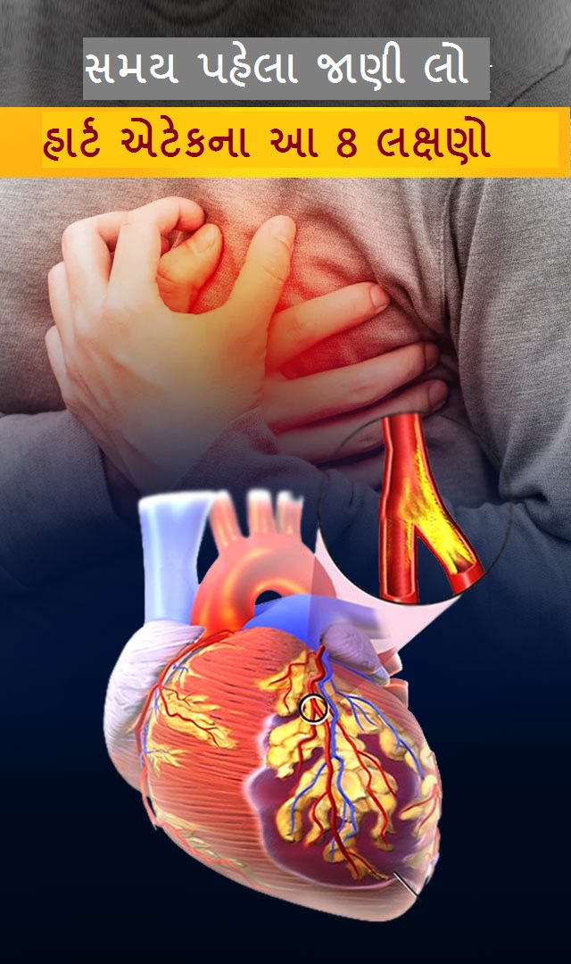   હાર્ટ એટેકના આ 8 લક્ષણો સમય પહેલા જાણી લો