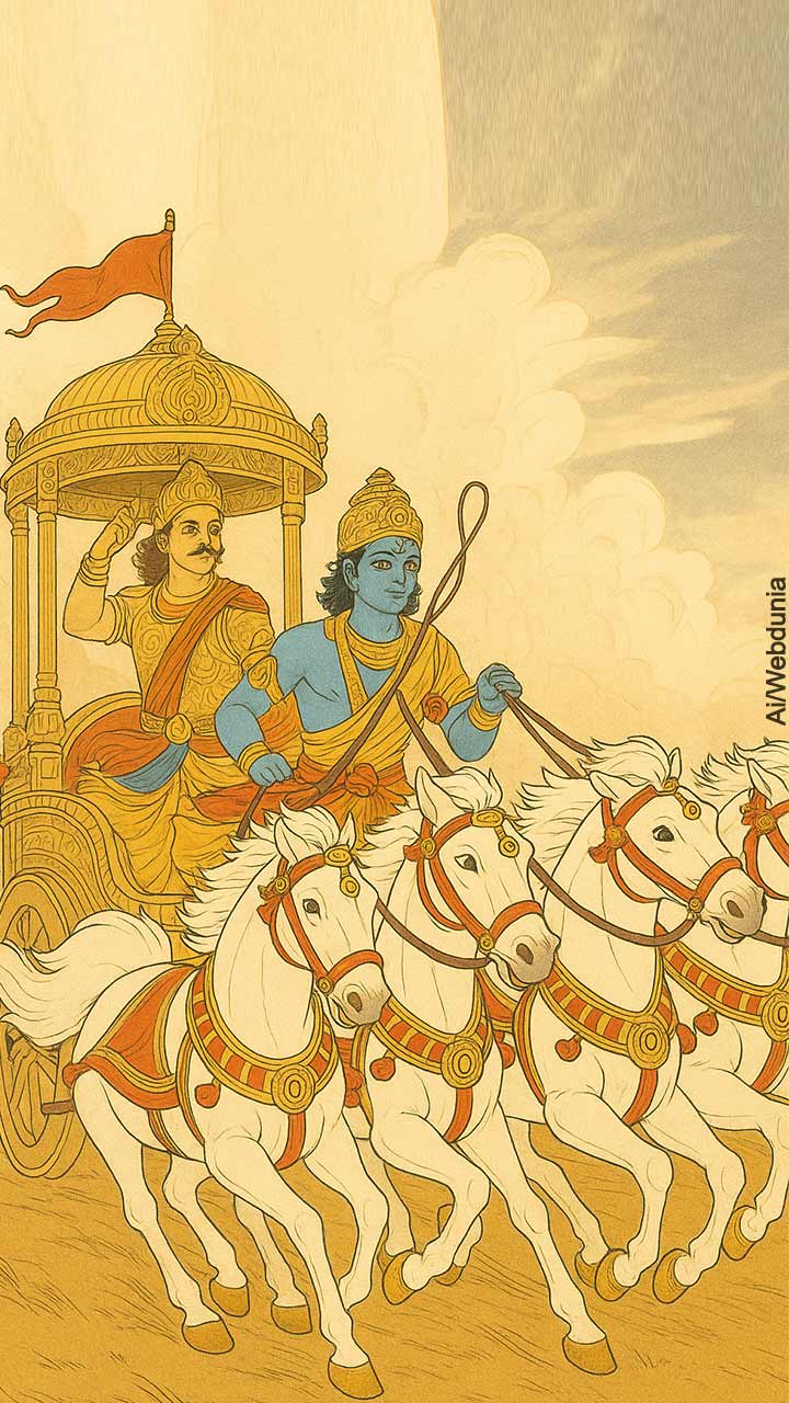 મહાભારત યુદ્ધમાં શ્રી કૃષ્ણ અર્જુનના સારથિ કેવી રીતે બન્યા?