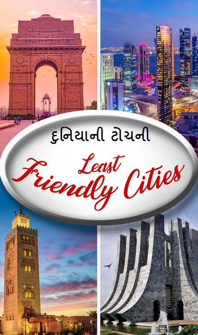 દુનિયાની ટોચની Least friendly cities જેમા ભારતના બે શહેરોનો પણ સમાવેશ 