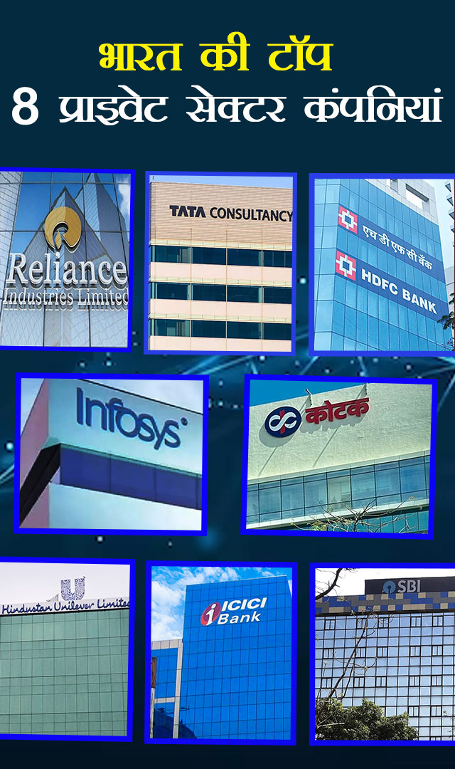 भारत की टॉप 8 प्राइवेट सेक्टर कंपनियां