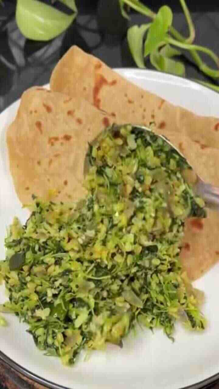 ಮೆಂತ್ಯ  ಸೊಪ್ಪು ಹೆಸರು ಕಾಳು ಪಲ್ಯ ರೆಸಿಪಿ