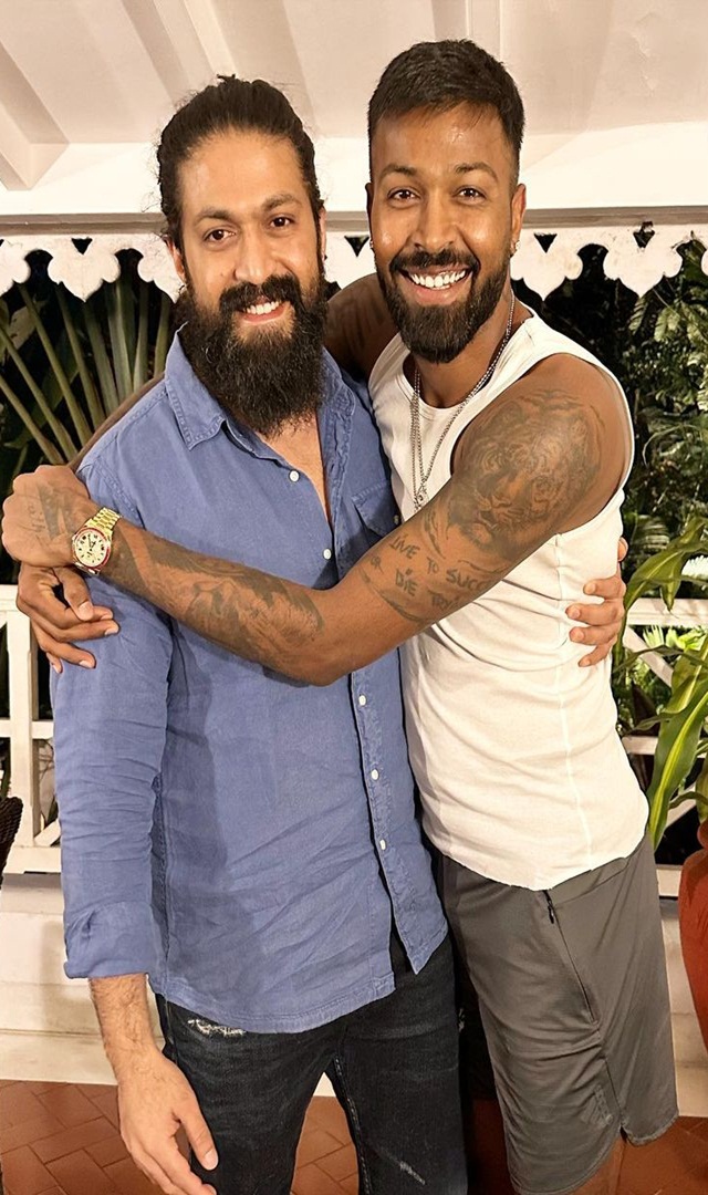 ರಾಕಿ ಭಾಯಿ ಯಶ್ ಮೀಟ್ಸ್ ಹಾರ್ದಿಕ್ ಪಾಂಡ್ಯ