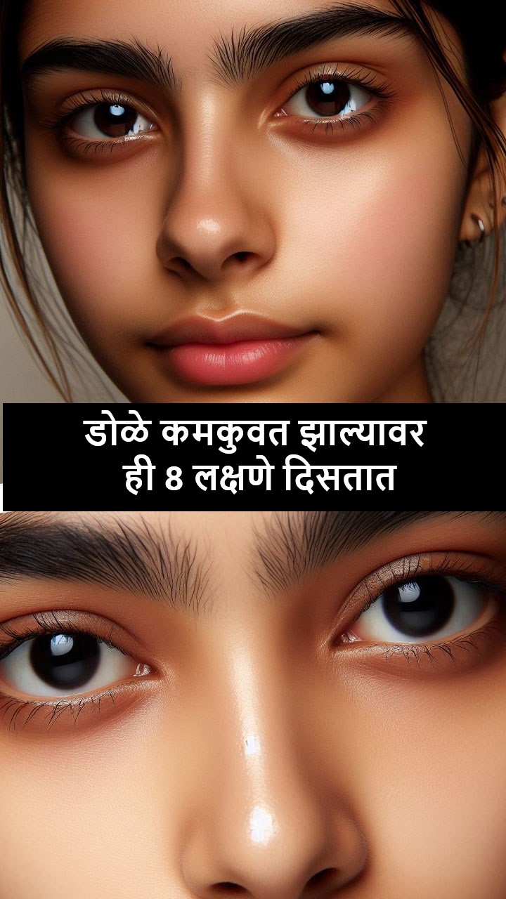 डोळे कमकुवत झाल्यावर ही 8 लक्षणे दिसतात