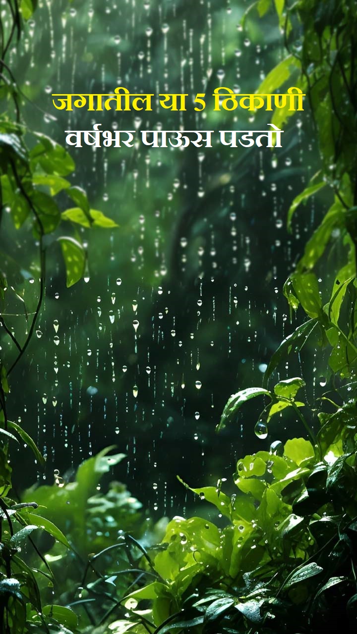 जगातील या 5 ठिकाणी वर्षभर पाऊस पडतो