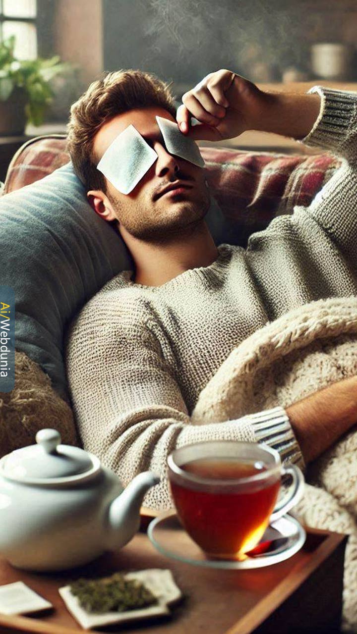 टी बॅग्स  तुमच्या डोळ्यांना ताजेपणा आणि चमक देईल