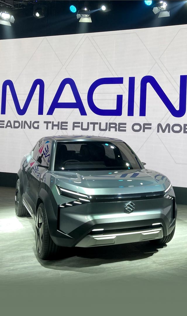 Maruti ने Auto Expo 2023 मध्ये इलेक्ट्रिक SUV कॉन्सेप्ट  EVX सादर केली, 550 किमीची रेंज